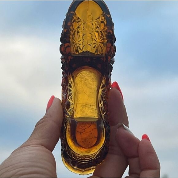 Vintage Amber Victorian Shoe Boot - Picture 4 of 12
